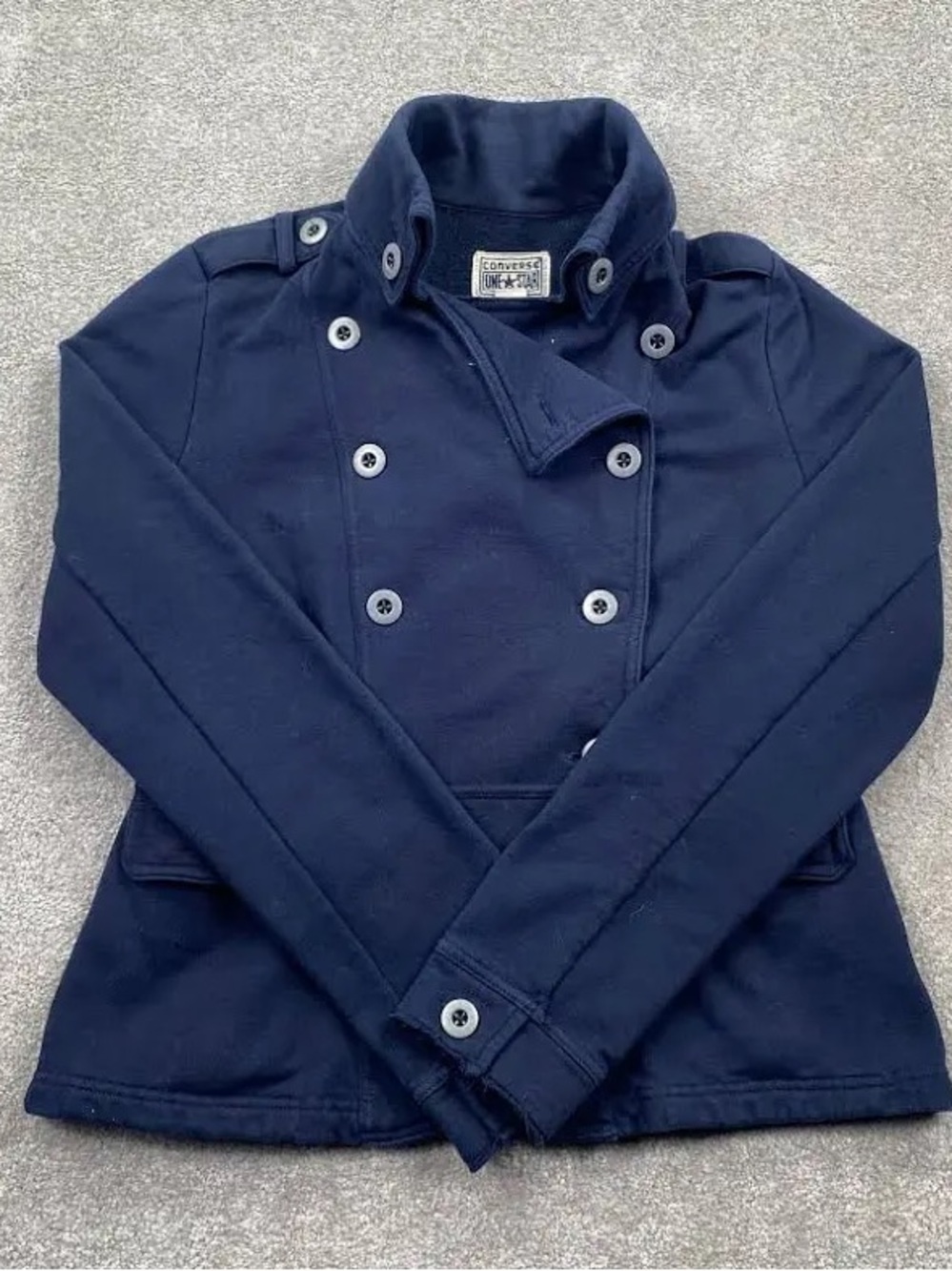 Converse Navy Double-Breasted Peacoat